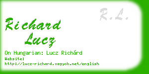 richard lucz business card